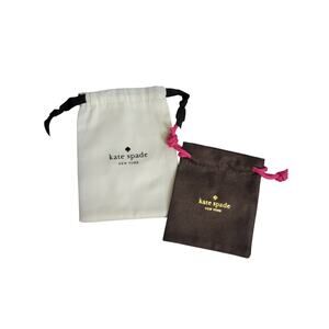 Kate Spade Jewelry Bags/Travel Pouches/Dust Jacket Drawstring Lot of 2